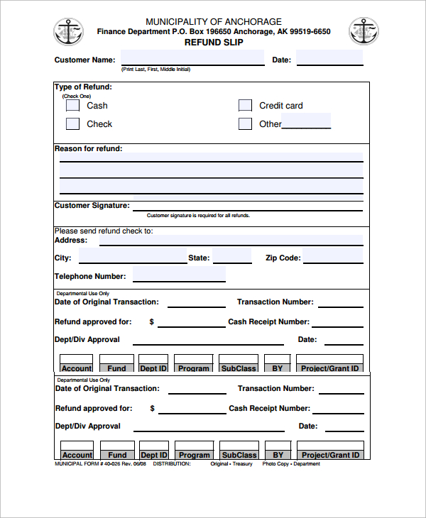 8 cash slip templates sample templates