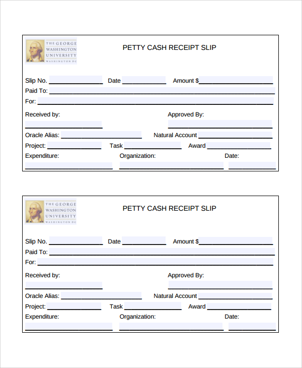 word template for cash receipt