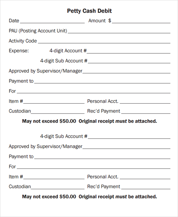 8+ Cash Slip Templates | Sample Templates