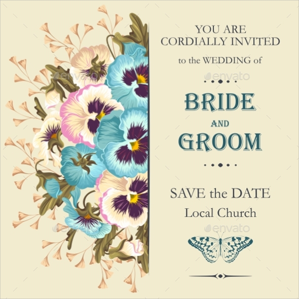 vintage wedding invitation template