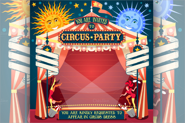 vintage circus invitation template