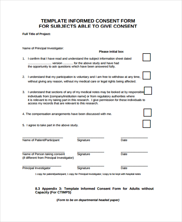 medical research consent form