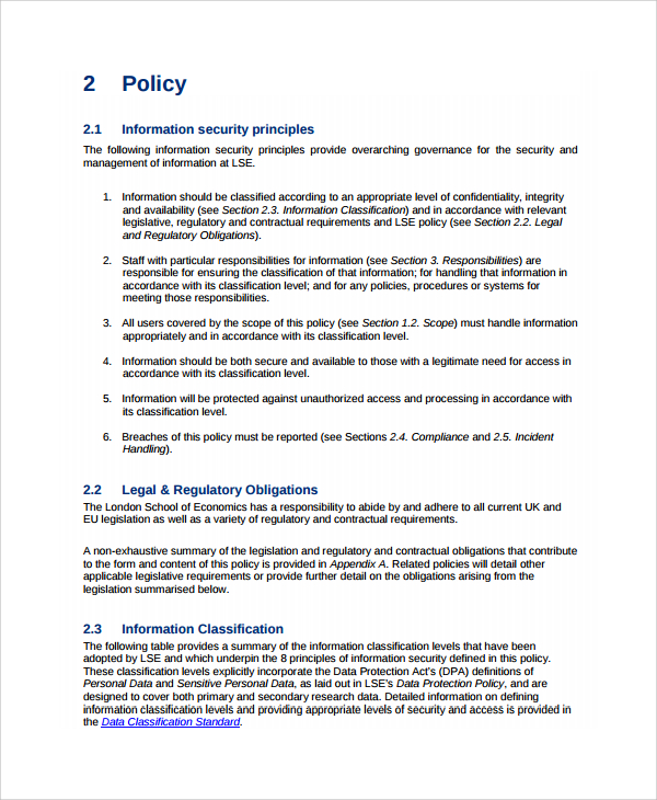 it-security-policy-template-free-printable-templates