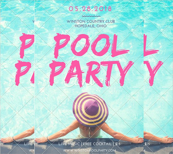 FREE 15 Pool Party Flyer Templates In PSD EPS