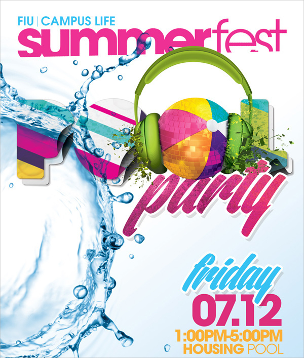 FREE 15+ Pool Party Flyer Templates in PSD EPS