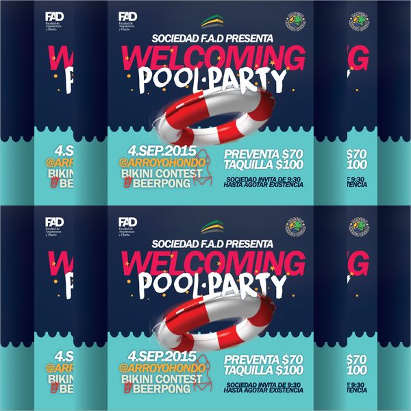 awesome pool party flyer