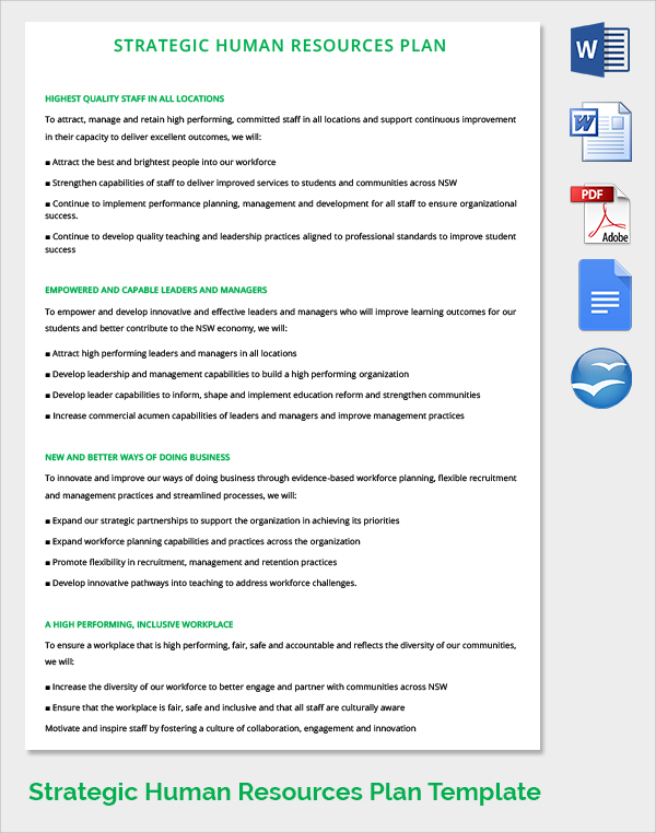 FREE 21  Sample HR Strategy Templates in PDF Word