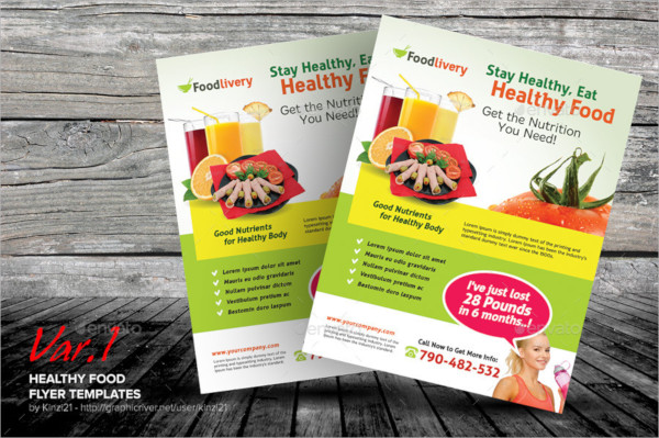 healthy food flyer template