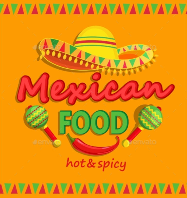 mexican food flyer template