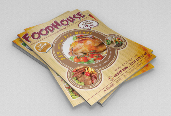 fast food flyer template
