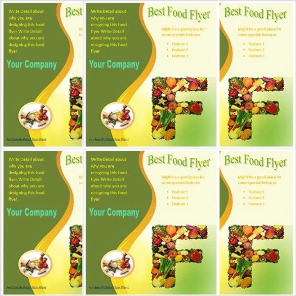 food flyer templates free
