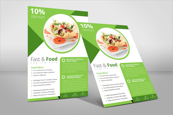 eps food flyer template