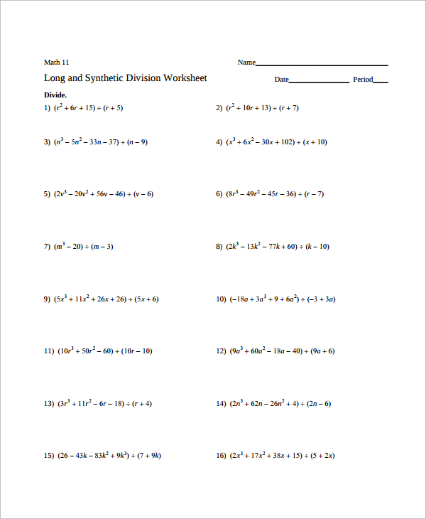 long and synthetic division worksheet2