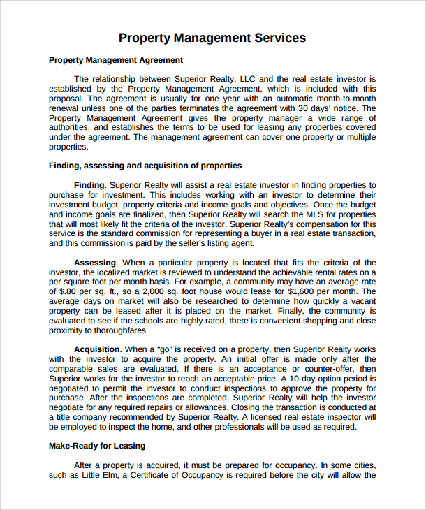 real estate property management proposal template1