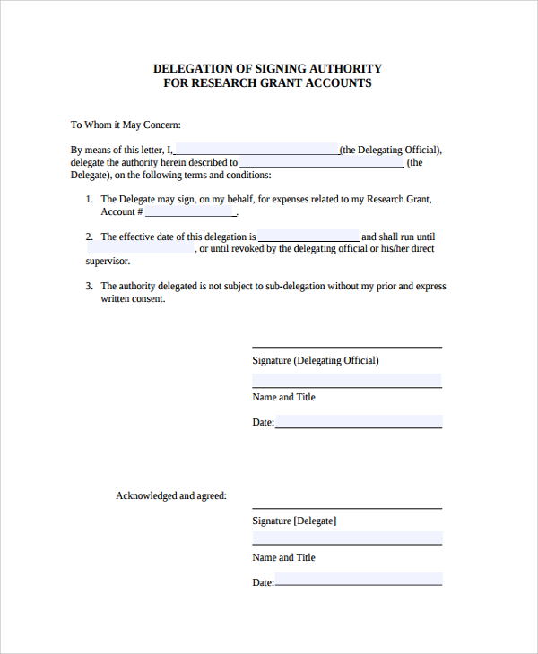 FREE 10+ Delegation Letter Templates in PDF | MS Word