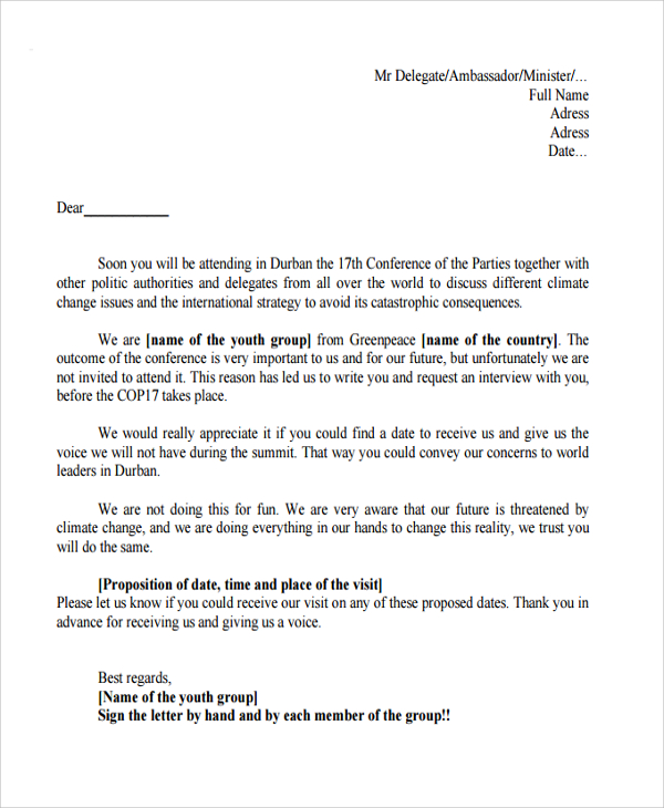 formal delegation letter
