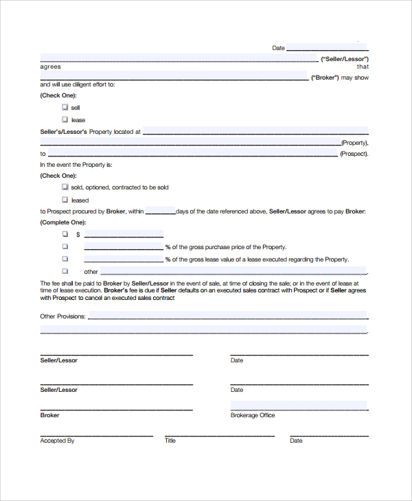 FREE 9 Commission Sales Agreement Templates In MS Word PDF Pages 