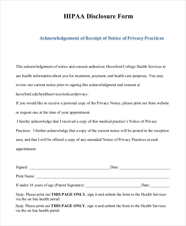 hipaa compliance forms free