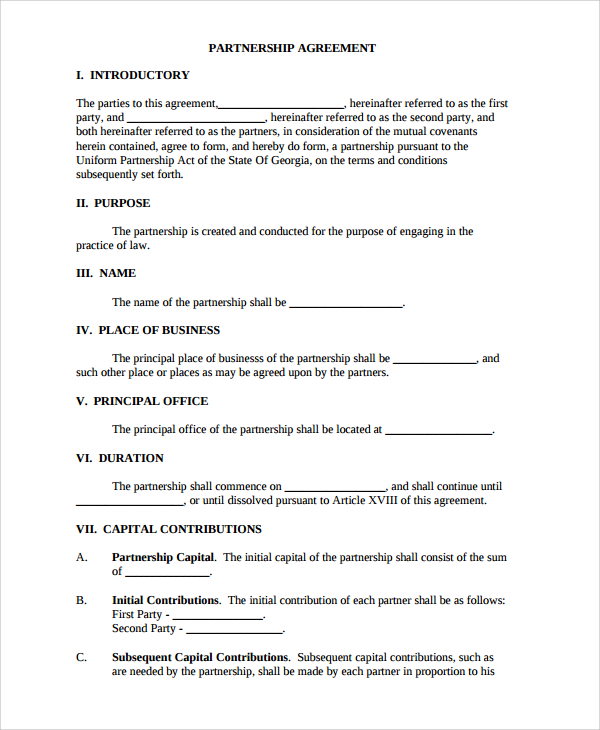 partnership lawyer agreement Template  Business Sample   Agreement 6 Free Dissolution