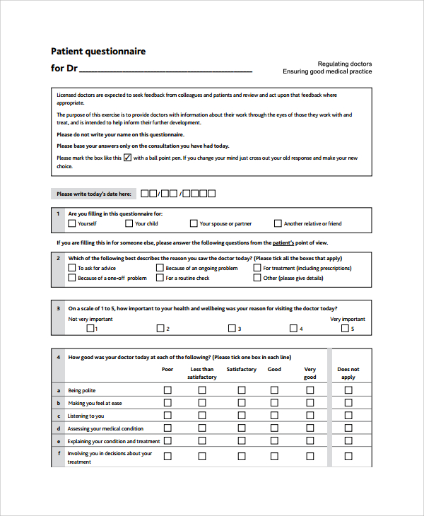 gmc patient feedback form