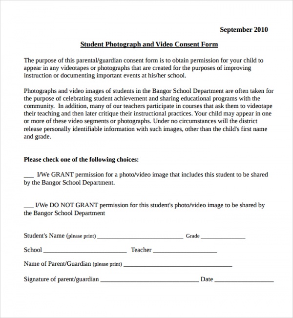 59 Newest Photo And Video Consent Form Photography Hd