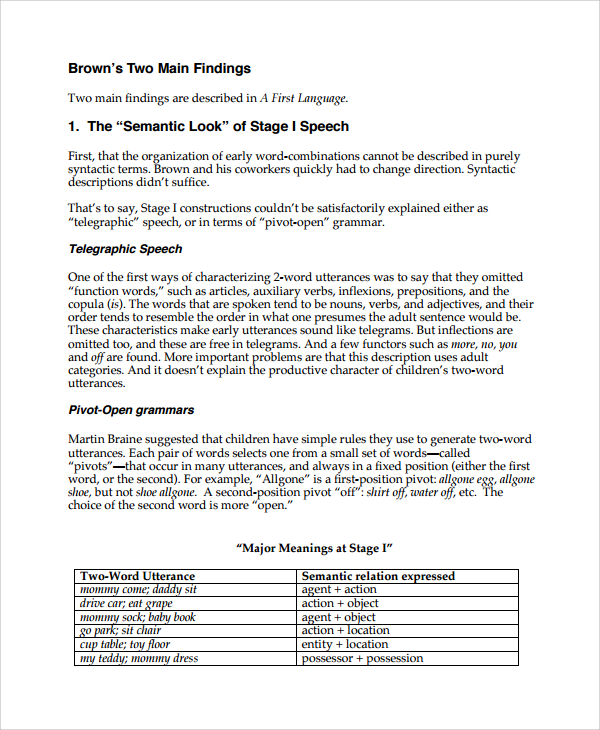 telegraphic speech examples words