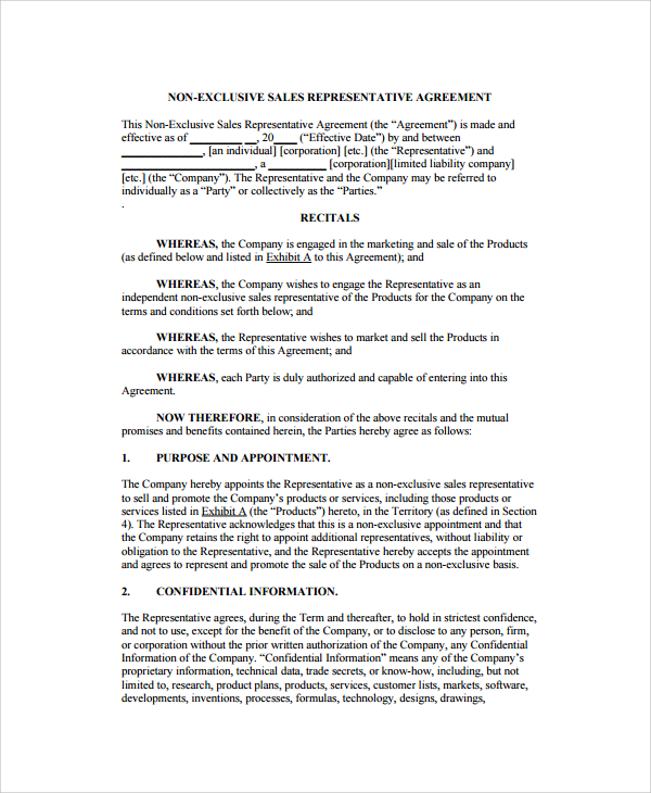 Exclusive Representation Agreement Template Collection