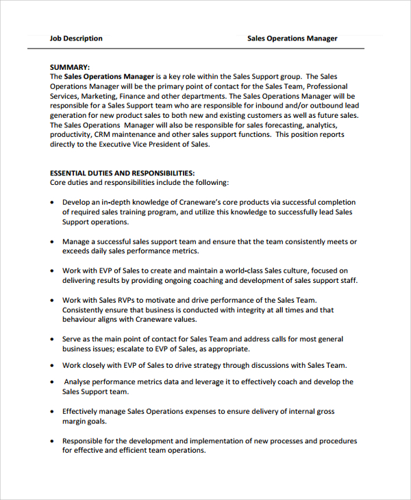 FREE 7+ Sample Director of Operations Resume Templates in PDF MS Word