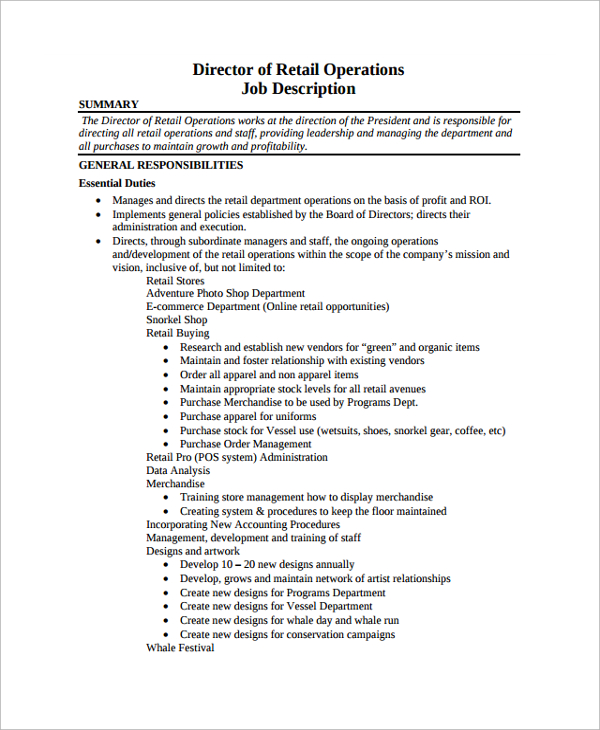 Sample Director Of Operations Resume 7 Free Documents