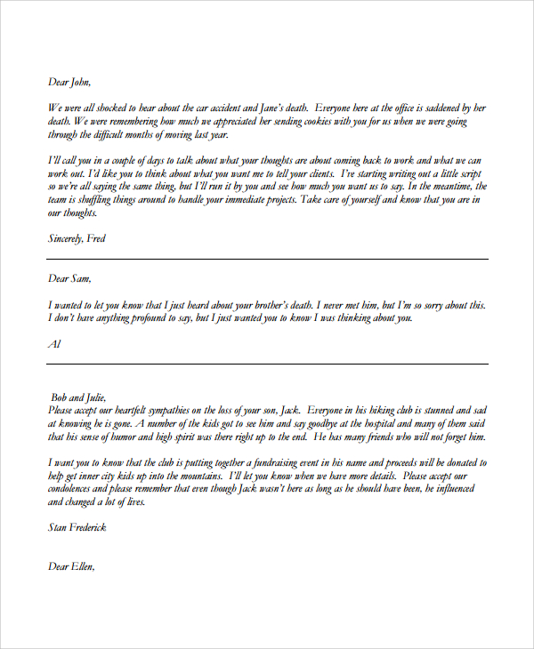 Letter Of Condolence Examples from images.sampletemplates.com