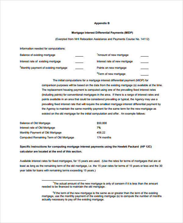 mortgage payoff calculator example1