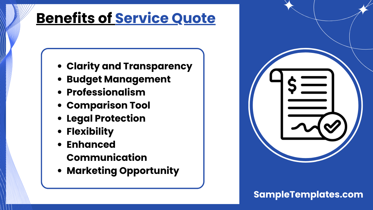 benefits of service quote