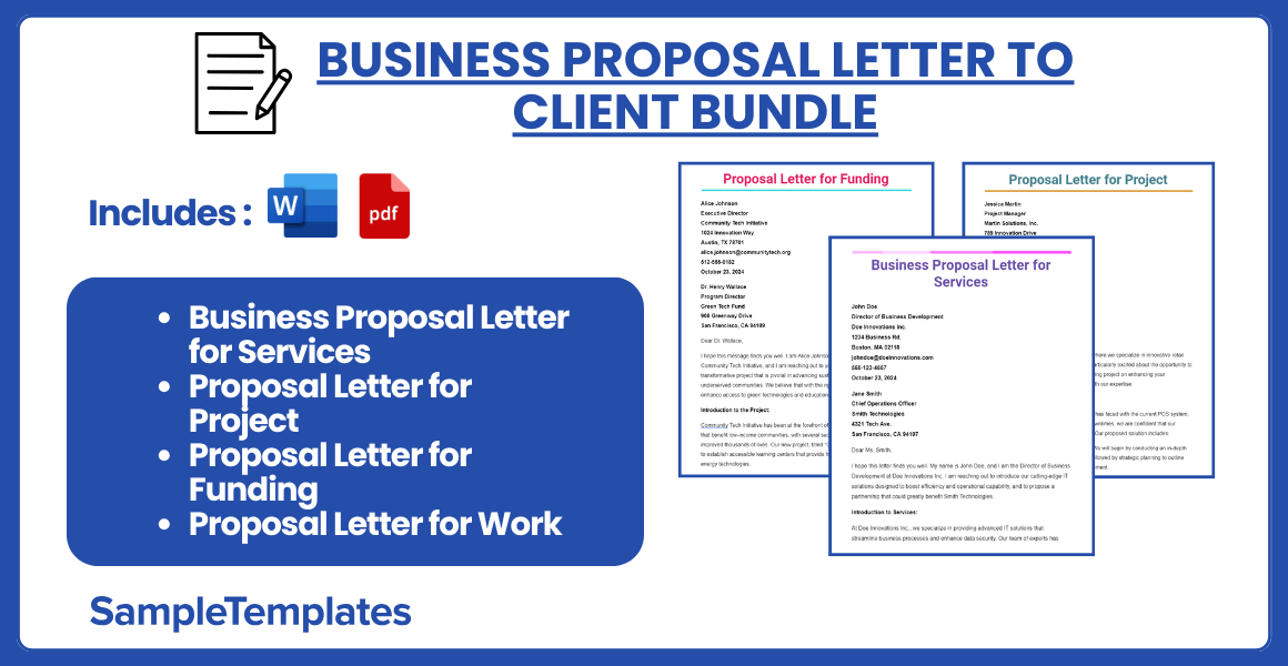 business proposal letter to client bundle