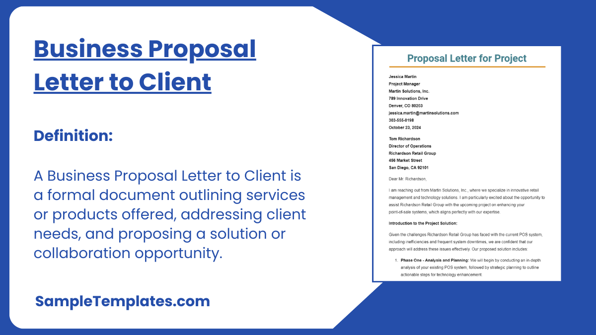 Business Proposal Letter to Client