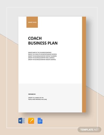 coach business plan template