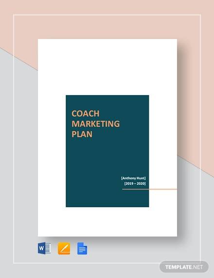 coach marketing plan template