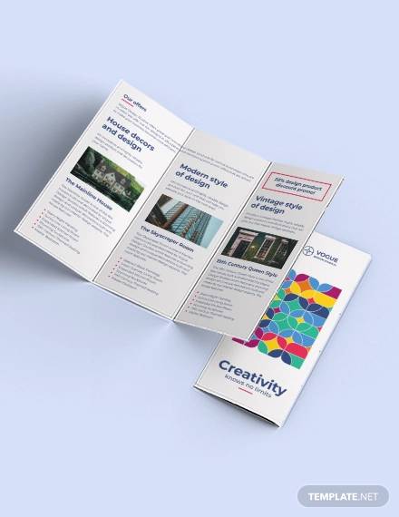 design studio tri fold brochure template
