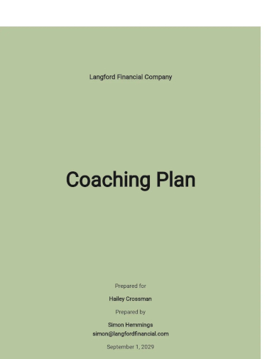 free basic coaching plan template