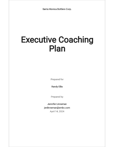 free executive coaching plan template