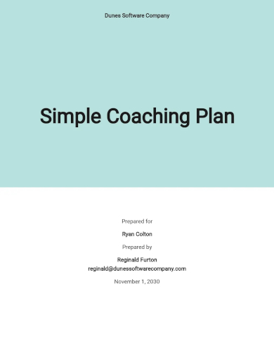 free simple coaching plan template