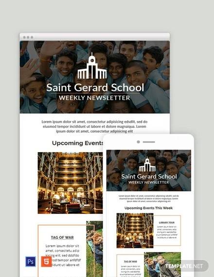 free weekly email newsletter template