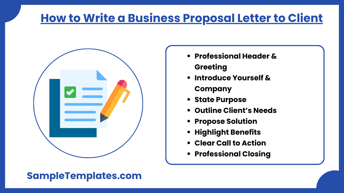 how to write a business proposal letter to client