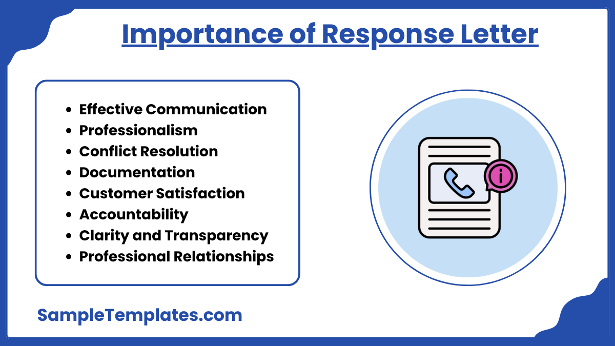 importance of response letter