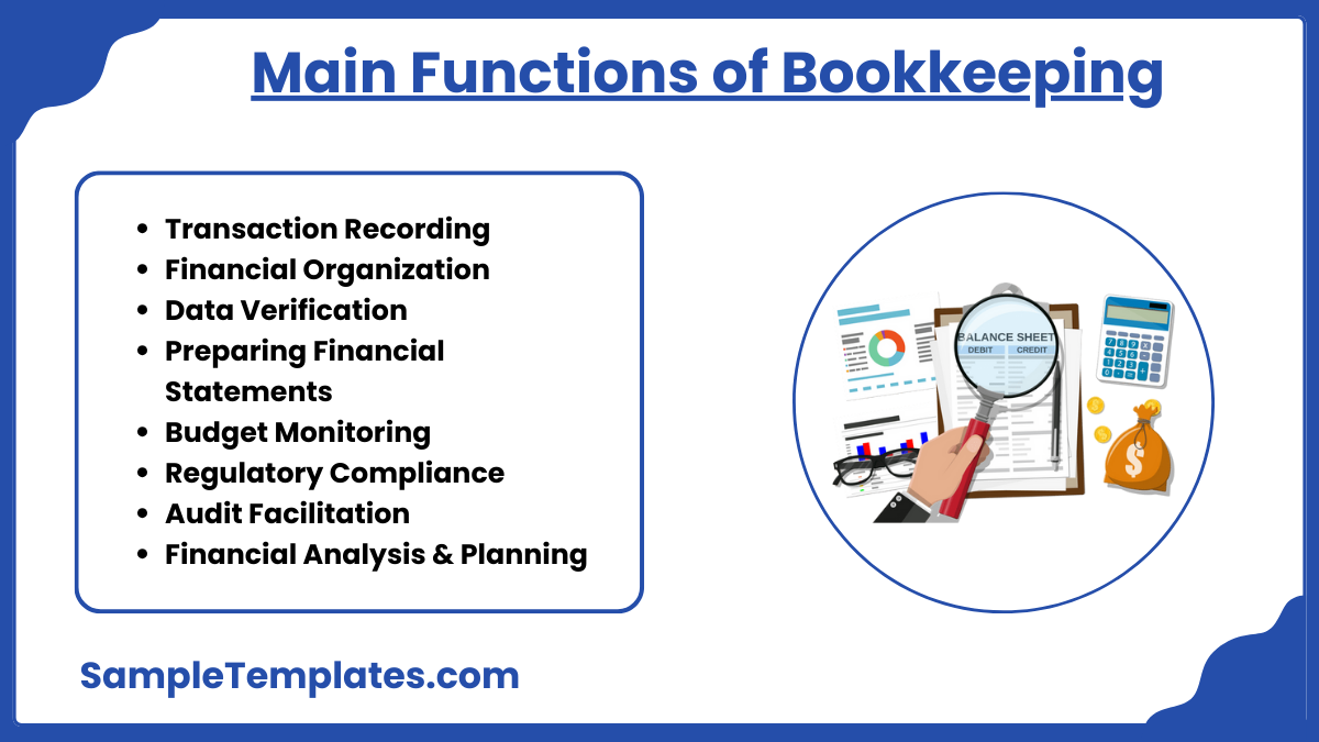 main functions of bookkeeping