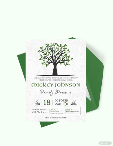 old family printable family reunion invitation template