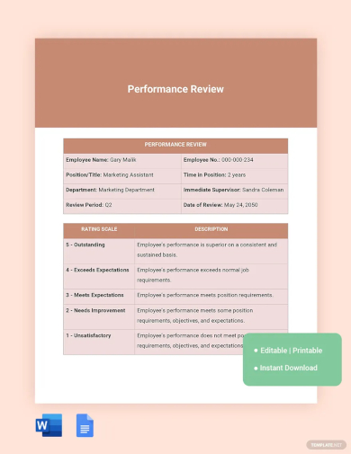 performance review template