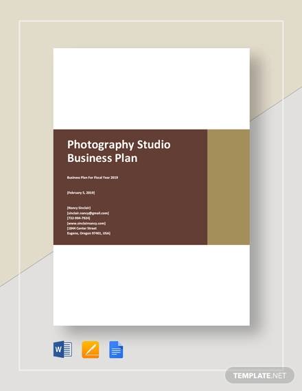photography studio business plan 