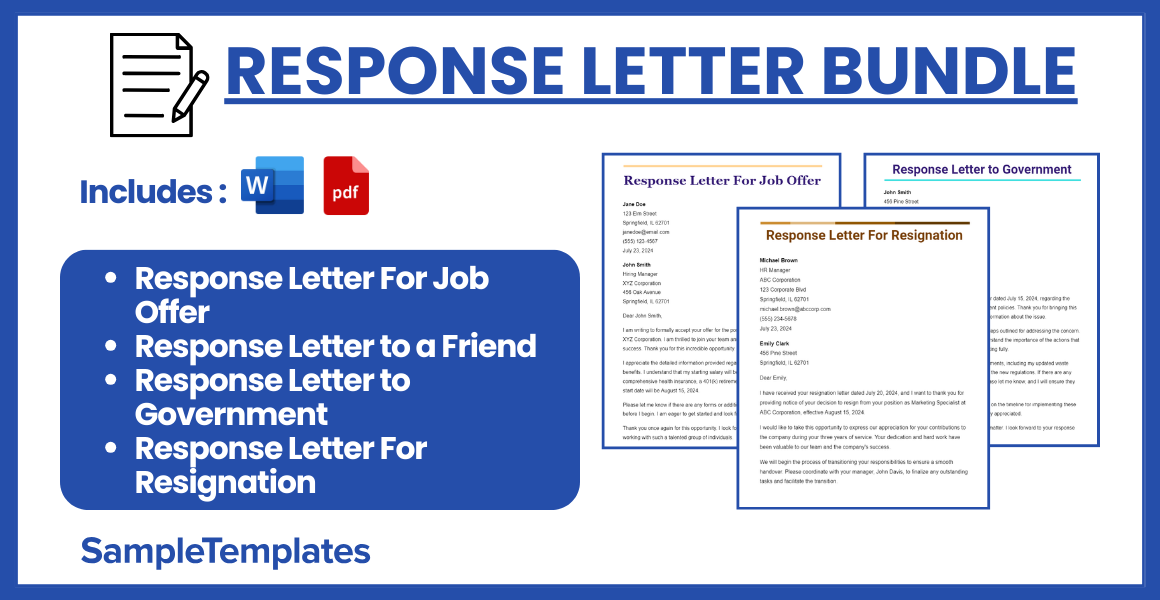 response letter bundle