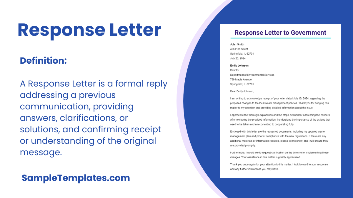 Response Letter