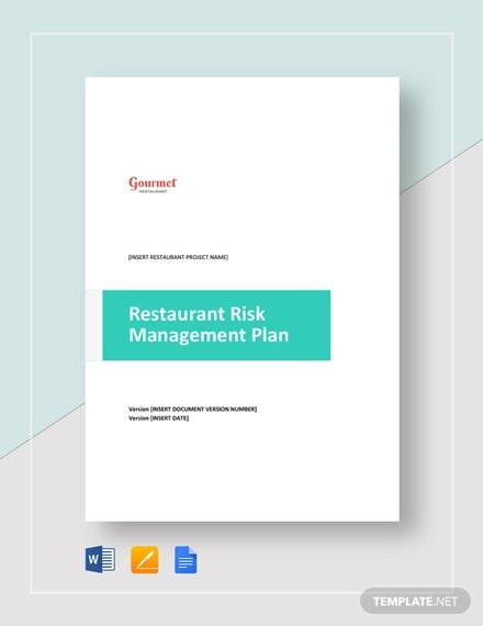 restaurant risk management plan template
